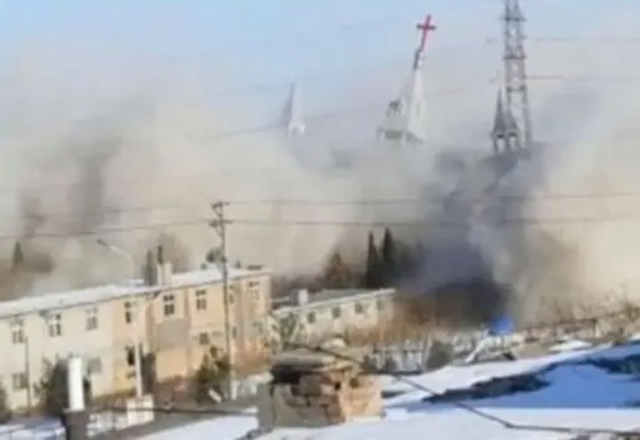 Destruction of Golden Lampstand Church, from a video by church members (Bitter Winter)