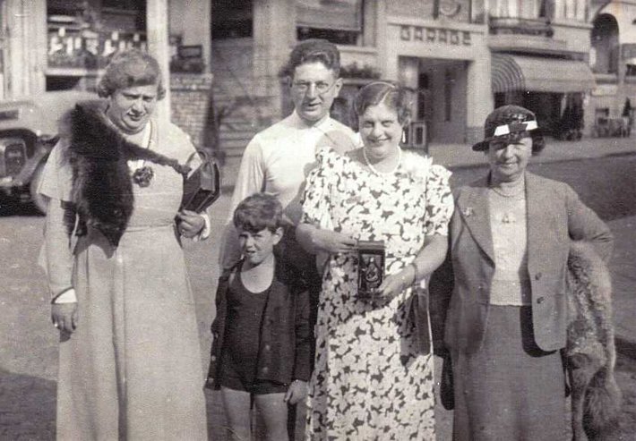 Izak (Ivy) Maurits Philips, child in the front of this 1934 family photograph take in Knokke, Belgium, survived the Holocaust.